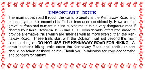 "Important Note - re. Not hiking on Kennaway Road