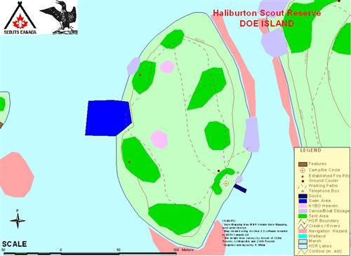 Doe Island Site Map